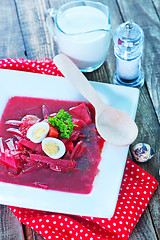 Image showing beet soup