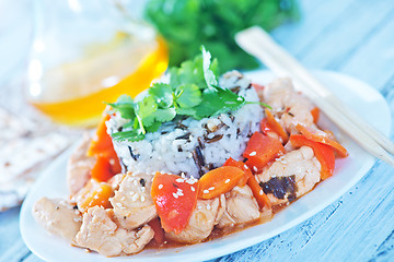 Image showing rice with chicken