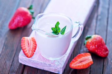 Image showing strawberry yogurt