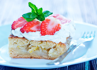 Image showing pie with strawberry