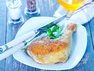 Image showing fried chicken leg