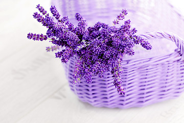 Image showing basket of lavende