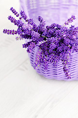 Image showing basket of lavende