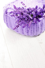 Image showing basket of lavende