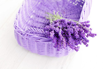 Image showing basket of lavende