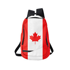 Image showing Canada flag backpack isolated on white