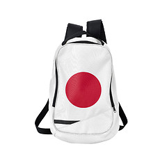 Image showing Japan flag backpack isolated on white