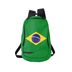 Image showing Brazil flag backpack isolated on white