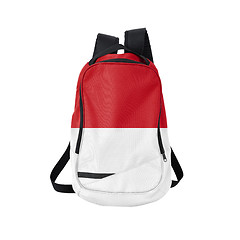 Image showing Indonesia flag backpack isolated on white