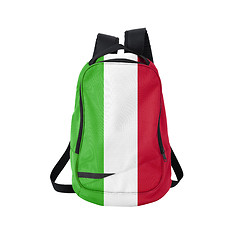 Image showing Italy flag backpack isolated on white