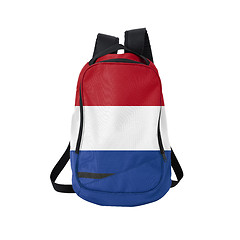 Image showing Holland flag backpack isolated on white