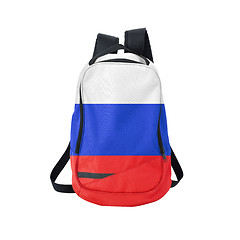 Image showing Russia flag backpack isolated on white