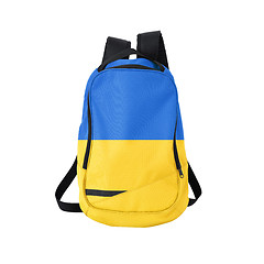 Image showing Ukraine flag backpack isolated on white
