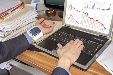 Image showing Businessman with hypertension