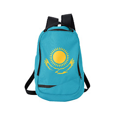 Image showing Kazakhstan flag backpack isolated on white