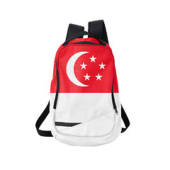 Image showing Singapore flag backpack isolated on white