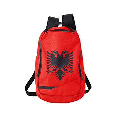 Image showing Albania flag backpack isolated on white