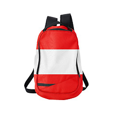 Image showing Austria flag backpack isolated on white