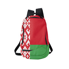 Image showing Belarus flag backpack isolated on white