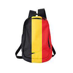 Image showing Belgium flag backpack isolated on white