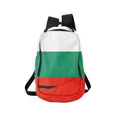 Image showing Bulgaria flag backpack isolated on white