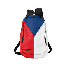 Image showing Czech Republic flag backpack isolated on white