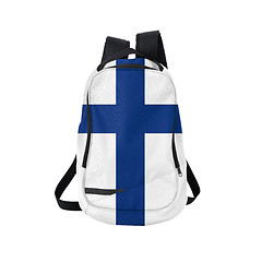 Image showing Finland flag backpack isolated on white