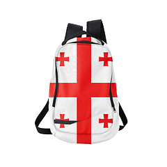 Image showing Georgia flag backpack isolated on white