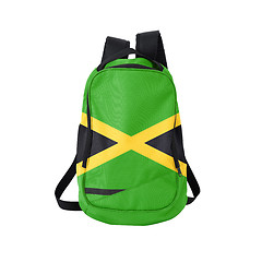 Image showing Jamaica flag backpack isolated on white