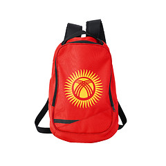 Image showing Kyrgyzstan flag backpack isolated on white