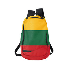 Image showing Lithuania flag backpack isolated on white