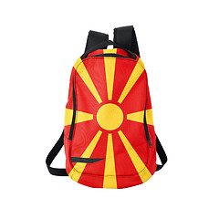 Image showing Macedonia flag backpack isolated on white