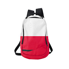 Image showing Poland flag backpack isolated on white
