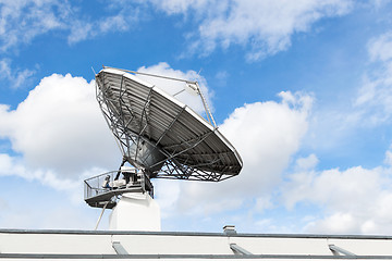 Image showing Satellite communication parabolic dish radar antenna or astronom