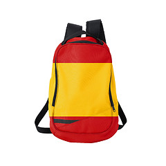 Image showing Spain flag backpack isolated on white