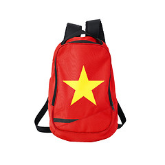 Image showing Vietnam flag backpack isolated on white