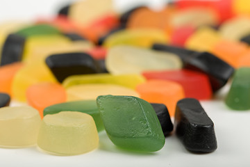 Image showing Colorful jelly candies set