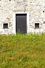 Image showing grass arsago    closed wood italy  lombardy 