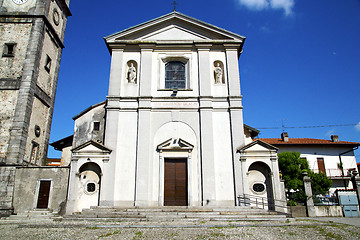 Image showing sumirago  abstract in  italy   the   wal church tower bell sunny