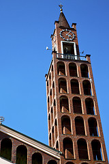 Image showing in castellanza  old  and church tower bell sunny day 