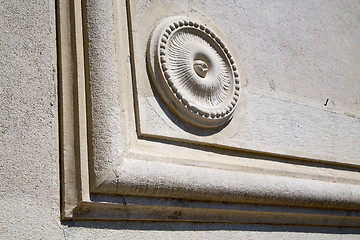 Image showing castronno  italy  varese abstract   wall of a curch circle  patt