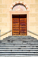 Image showing   day italy church tradate  varese    entrance and mosaic