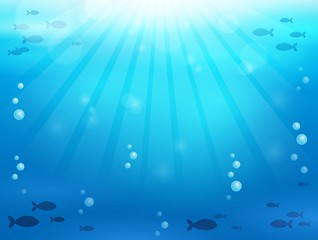 Image showing Ocean underwater theme background 2