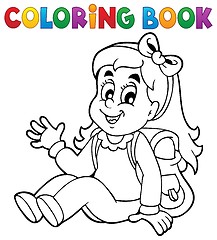 Image showing Coloring book pupil theme 5