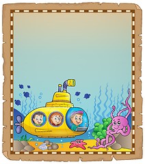 Image showing Parchment with underwater theme 7