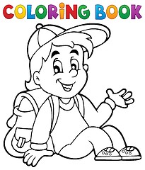 Image showing Coloring book pupil theme 4