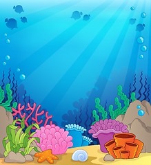 Image showing Ocean underwater theme background 4