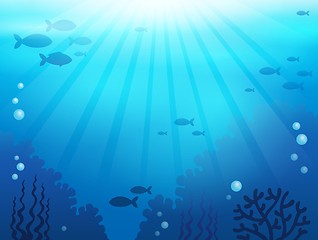 Image showing Ocean underwater theme background 1