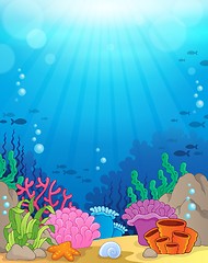 Image showing Ocean underwater theme background 3