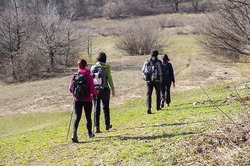 Image showing Hikers walking